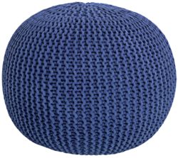 HOME Knitted Footstool - Blue.